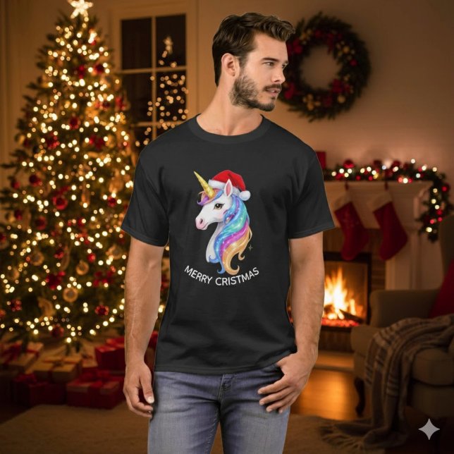 T-shirt Unicorn Merry Christmas Design (Créateur téléchargé)
