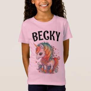 T-Shirt UNICORN PERSONNALISÉ CUTE PERSONNALISÉE FILLE-CHEM