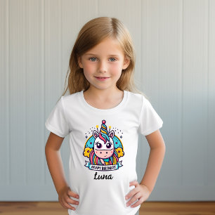 T-shirt Unicorn Personnalisée Fête d'Anniversaire
