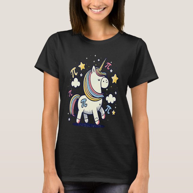 T-shirt Unicorn Pi Symbol Pi Day (Devant)