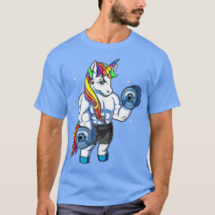 T-shirt Unicorn Poids Rainbow Unicorn Gym Femmes