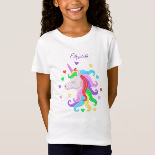 T-Shirt Unicorn Pony Rainbow Stars Pastel Girly Magie