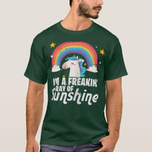 T-shirt Unicorn Rainbow Je suis un Freakin' Ray de Sunshin