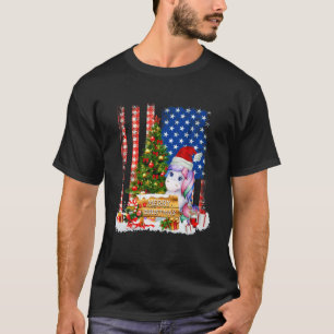 T-shirt Unicorn Santa Hat