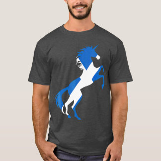 T-shirt Unicorn Scotland Drapeau magique Unicorn écossais