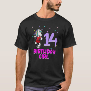 T-shirt Unicorn Soccer 14e anniversaire fille amour 14 ans