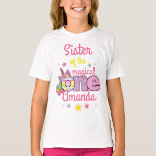 T-shirt Unicorn Soeur de l'anniversaire magique Chemise d'