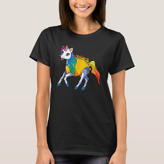 T-shirt Unicorn Taco Hilarious Pour Cinco De Mayo (Devant)
