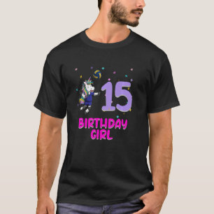 T-shirt Unicorn Volleyball 15e Anniversaire Fille Amour Am