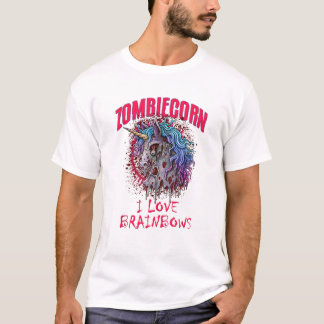 T-shirt Unicorn Zombie Zombiecorn I Love