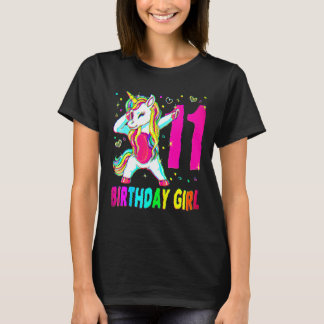 T-shirt Unicorne 11 ans Dabbing 11e anniversaire fille Uni