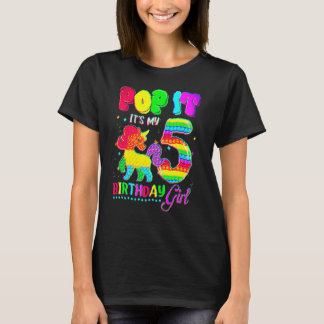 T-shirt Unicorne 5 ans C'est mon 5e anniversaire fille Uni