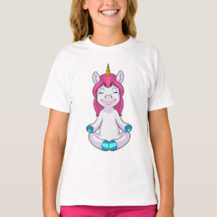 T-shirt Unicorne à Meditate en position assise