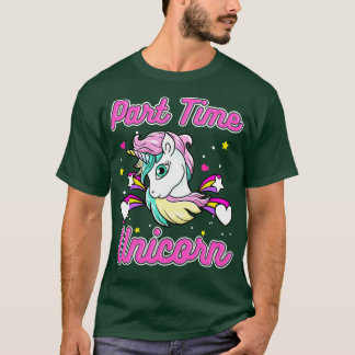 T-shirt Unicorne à temps partiel mûre