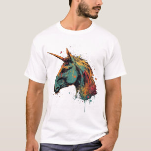 T-shirt Unicorne Abstraite