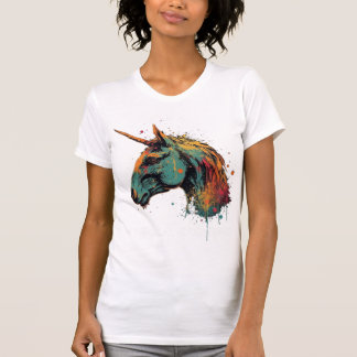 T-shirt Unicorne Abstraite