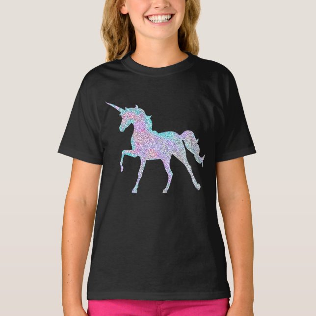 T-shirt Unicorne arc-en-ciel (Devant)