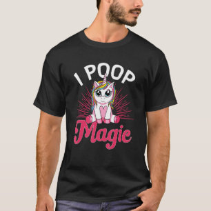 T-shirt Unicorne arc-en-ciel i poop magie