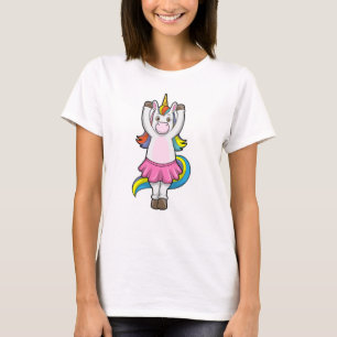 T-shirt Unicorne au Ballet Dance avec jupe