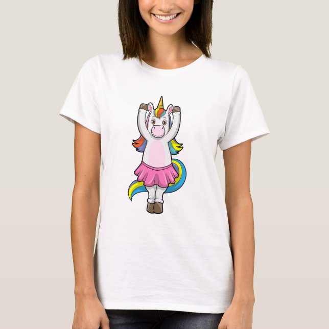 T-shirt Unicorne au Ballet Dance avec jupe (Devant)
