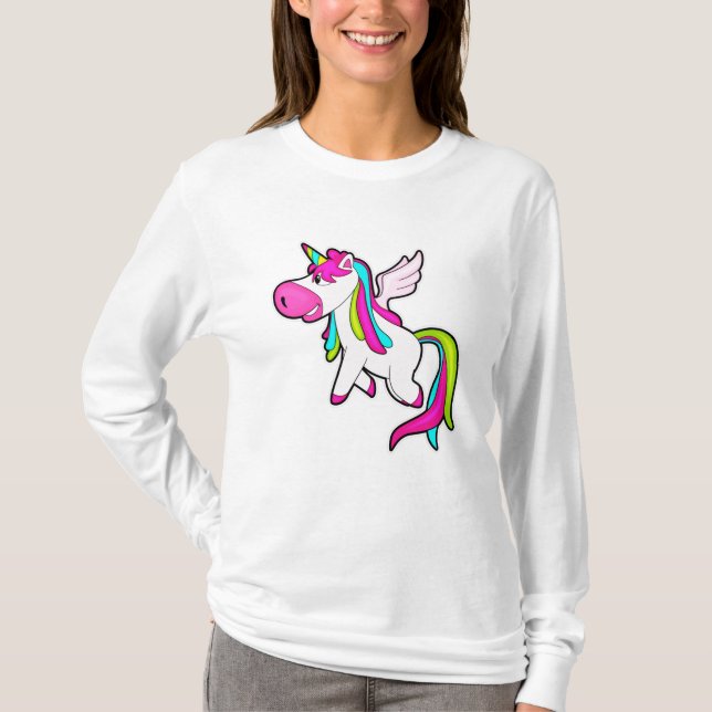 T-shirt Unicorne avec ailes (Devant)