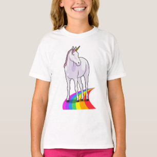 T-shirt Unicorne avec arc-en-ciel