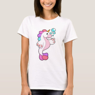 T-shirt Unicorne avec bulles d'eau.PNG