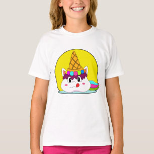 T-shirt Unicorne avec cône de crème glacée