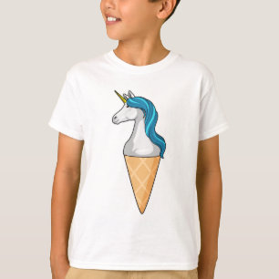 T-shirt Unicorne avec crème glacée gaufre
