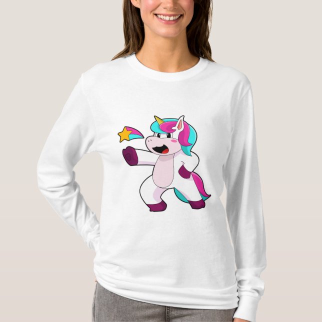 T-shirt Unicorne avec étoile (Devant)