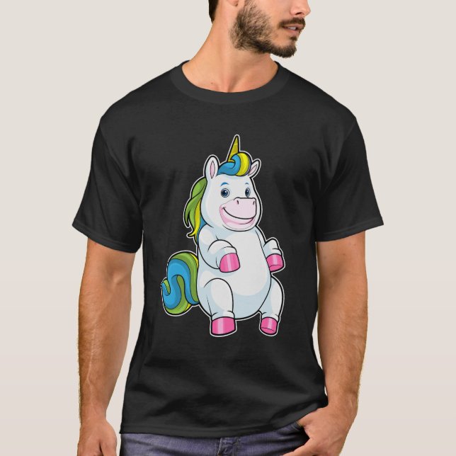 T-shirt Unicorne avec gros ventre (Devant)