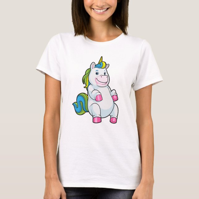 T-shirt Unicorne avec gros ventre (Devant)