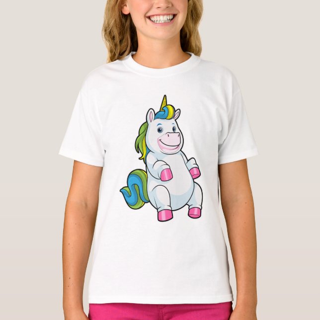 T-shirt Unicorne avec gros ventre (Devant)