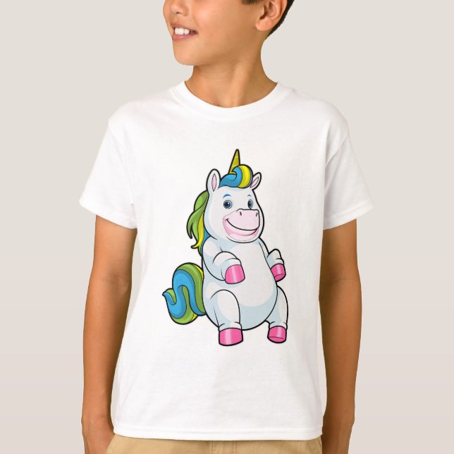 T-shirt Unicorne avec gros ventre (Devant)
