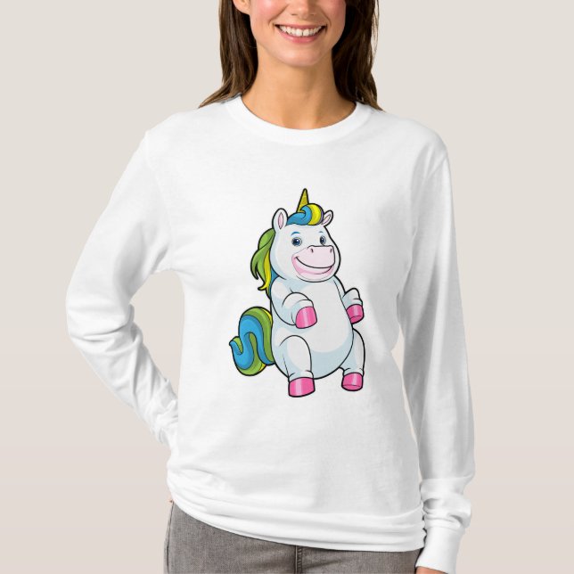T-shirt Unicorne avec gros ventre (Devant)
