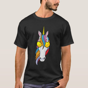 T-shirt Unicorne avec lunettes de soleil