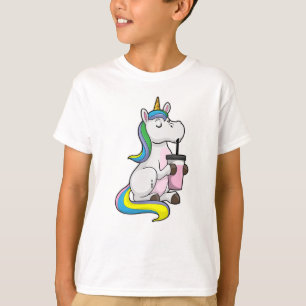T-shirt Unicorne avec thé bulle