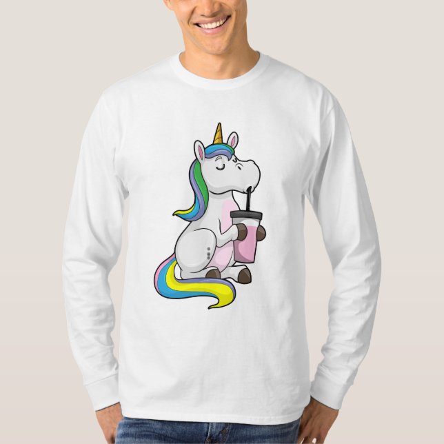 T-shirt Unicorne avec thé bulle (Devant)