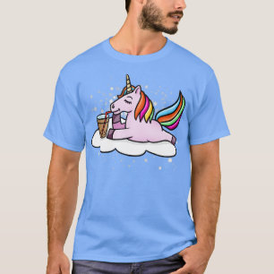 T-shirt Unicorne Boire Boba Milk Tea