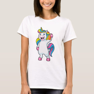 T-shirt Unicorne comme coiffeur avec aérosol