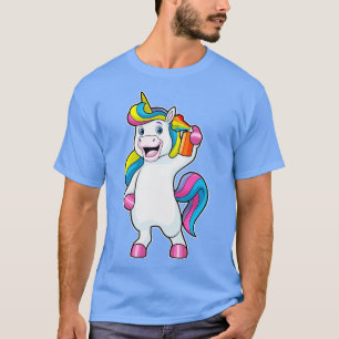 T-shirt Unicorne comme coiffeur avec aérosol
