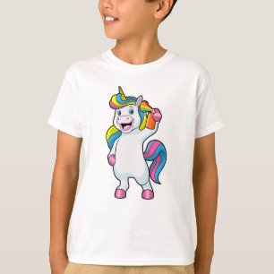 T-shirt Unicorne comme coiffeur avec aérosol
