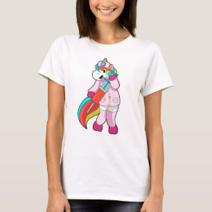T-shirt Unicorne comme infirmière à la vaccination et à la