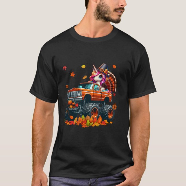 T-shirt Unicorne Cosplay Turquie sur Monster Truck Thanksg (Devant)