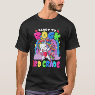 T-shirt Unicorne Dabbing Prêt À Rocher 3E Grade Retour À S
