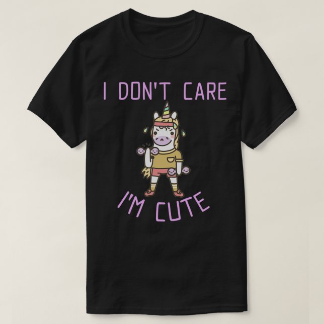 T-shirt Unicorne dans la salle de sport (Design devant)