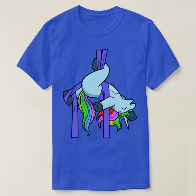 T-shirt Unicorne de soie aérienne (Design devant)