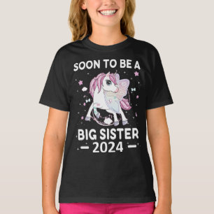 T-shirt Unicorne Drôle Bientôt Être Grande Soeur
