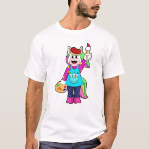 T-shirt Unicorne en tant que peintre