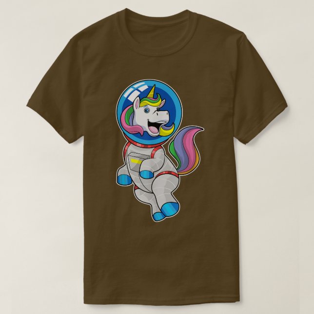 T-shirt Unicorne Espace astronaute (Design devant)